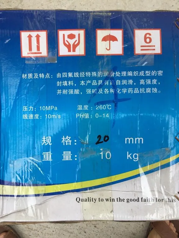 Dây tết PTFE tiết diện 10 mm — THONG SO Dây tết PTFE tiết diện 10 mm — THONG SO