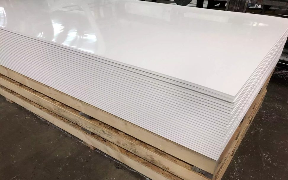 Tấm nhựa HDPE màu trắng khổ 1000mm