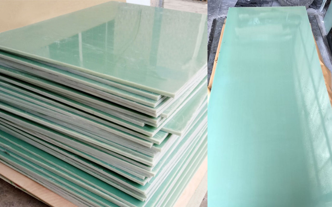 Nhựa phíp thủy tinh màu xanh ngọc khổ 1m