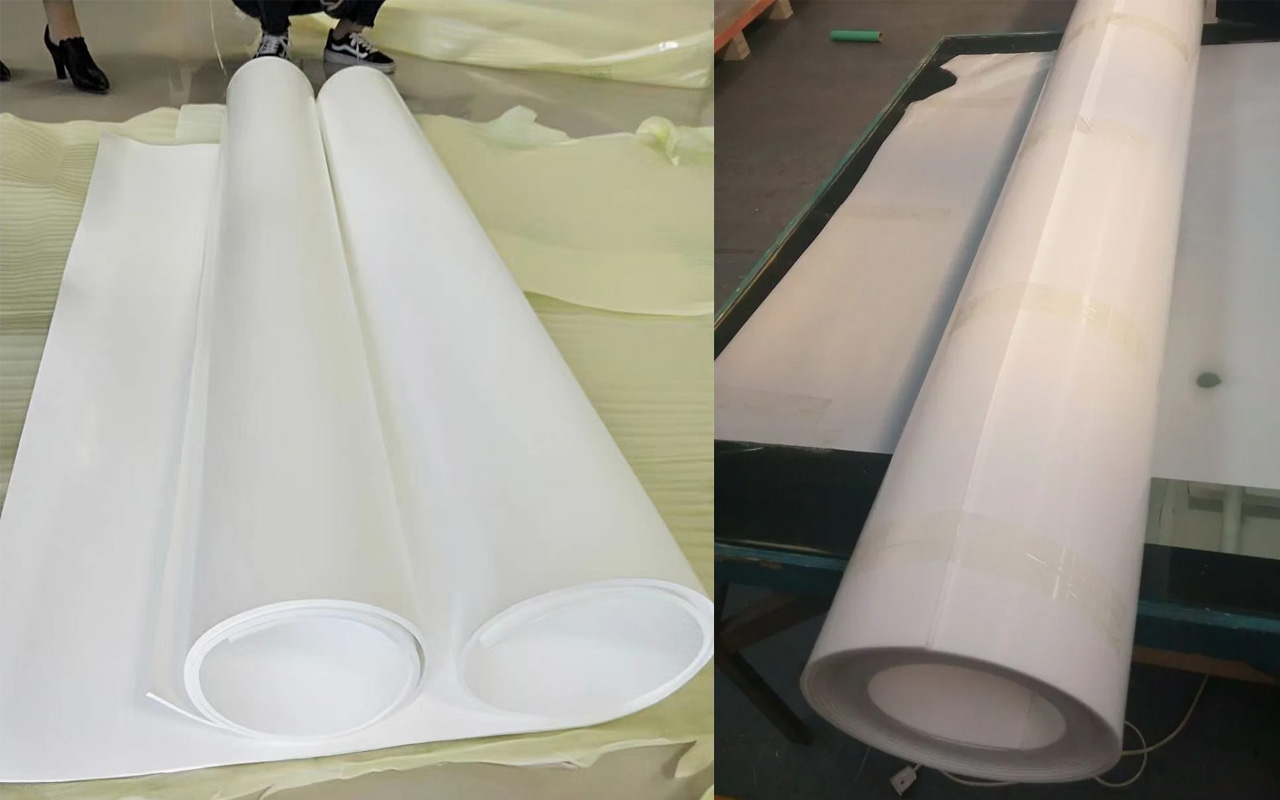 Tấm nhựa Teflon màu trắng dày 2 ly rộng 1.2m